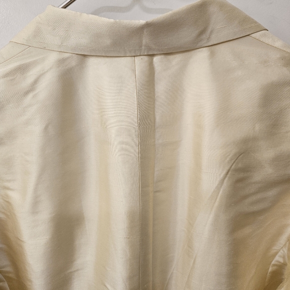 NWT - Silk Taffeta Lauren Ralph Lauren "Soft Cream" Dress Blazer - Size 16 - Picture 7 of 11